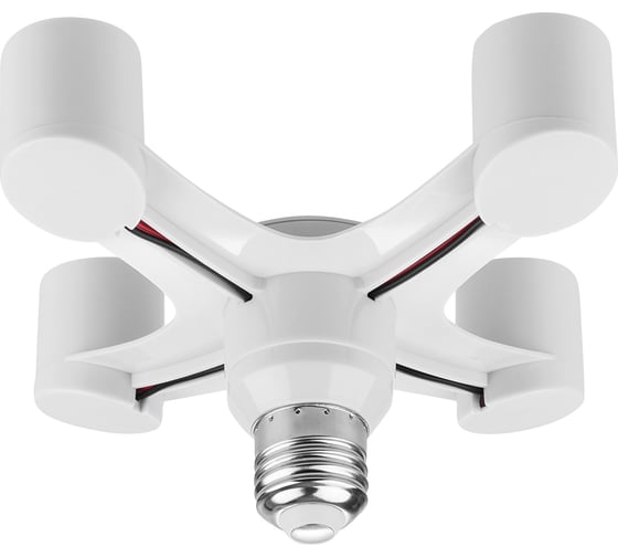 Переходник TDM ELECTRIC Е27-4хЕ27, белый, SQ0335-1021