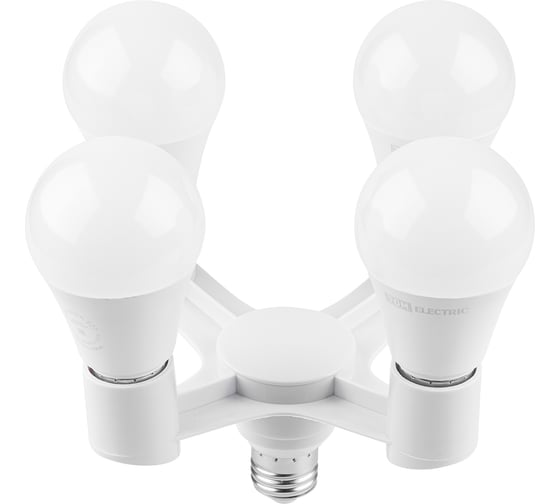 Переходник TDM ELECTRIC Е27-4хЕ27, белый, SQ0335-1021