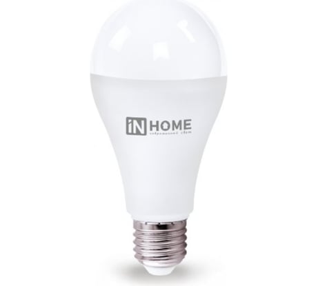 Лампа светодиодная IN HOME LED-A65-VC 4PACK 25Вт, 230В, Е27, 6500К, 2380Лм, 4 штуки/упаковка 4690612052533
