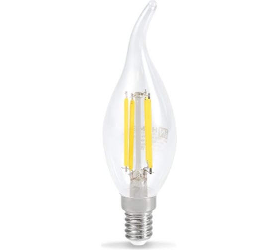 Лампа светодиодная IN HOME LED-СВЕЧА НА ВЕТРУ-deco 4PACK 9Вт, 230В, Е14, 4000К, 1040Лм, прозрачная, 4 штуки/упаковка 4690612053455