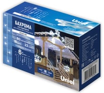 Бахрома светодиодная Uniel со статическим свечением, 6м. Соединяемая ULD-B6006-080/STK WHITE IP44 UL-00012074