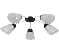 Светильник ЭЛЕТЕХ Китти 151 черный, белый плафон П0476 НПБ 01-5х60-134 Е27 ИУ 1005404457