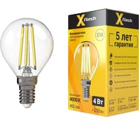 Светодиодная лампочка X-Flash XF-E14-FL-P45-4W-4000K-230V артикул 48014