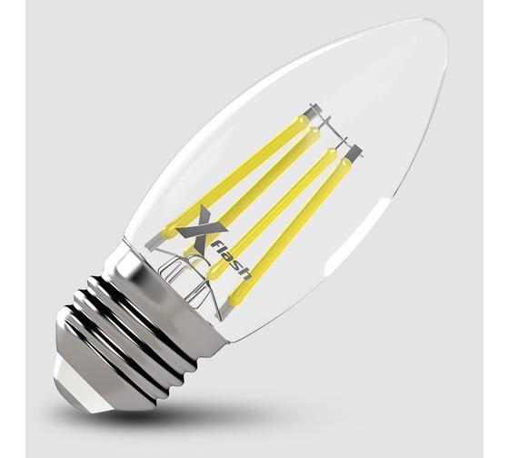 Светодиодная лампочка X-Flash XF-E27-FL-С35-4W-2700K-230V артикул 48861