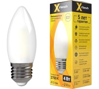 Светодиодная лампочка X-Flash XF-E27-FLM-С35-4W-2700K-230V артикул 48519