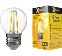 Светодиодная лампочка X-Flash XF-E27-FL-G45-4W-4000K-230V артикул 48021