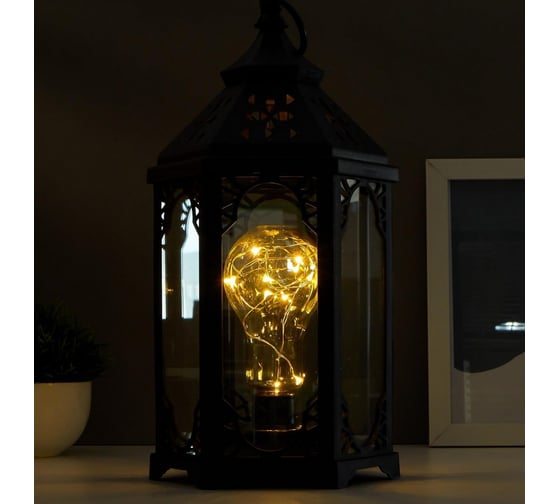 Ночник RISALUX 16118/1 LED от батареек 3ААА черный 14х16х32,5 см 5096247