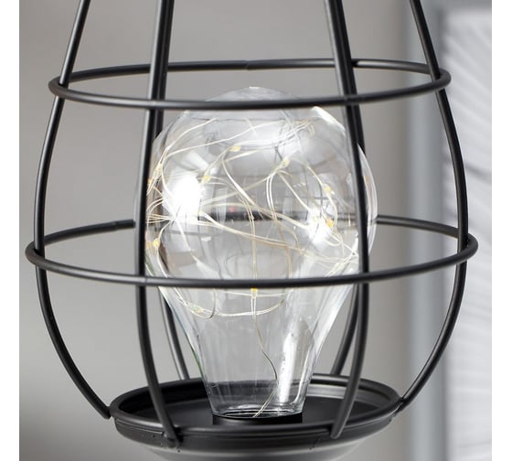 Ночник RISALUX 16130/1 LED от батареек 3хАА черный 12х12х27,5 см 5138445