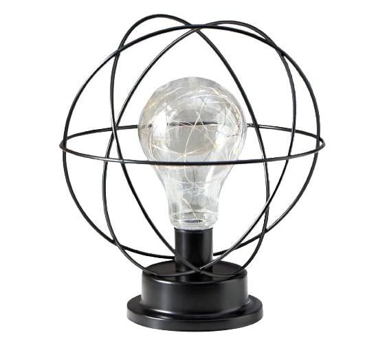 Ночник RISALUX 16127/1 LED от батареек 3хАА черный 20х20х23 см 5138442