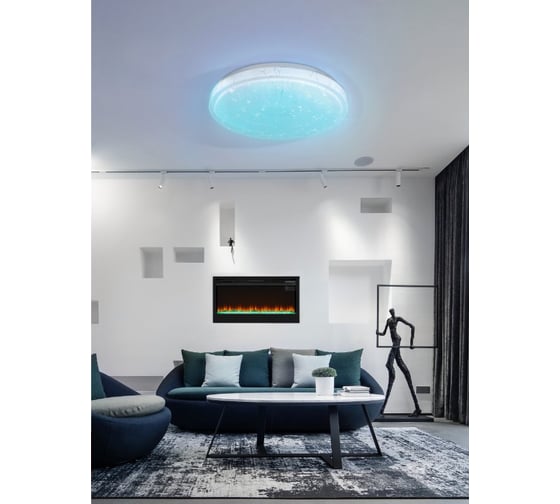 Светильник светодиодный IN HOME COMFORT FROST-RGB 75Вт 230В 3000-6500K 4400Лм 495x85мм с пультом ДУ 4690612044644