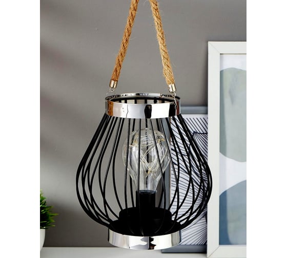 Ночник RISALUX 16120/1 LED от батареек 3ААА черный 19х19х21 см 5096250