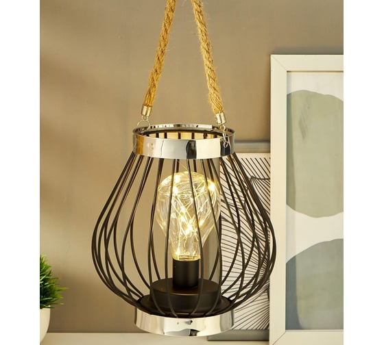 Ночник RISALUX 16120/1 LED от батареек 3ААА черный 19х19х21 см 5096250