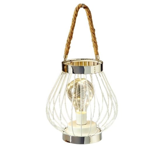 Ночник RISALUX 16121/1 LED от батареек 3ААА белый с серебром 19х19х21 см 5096251