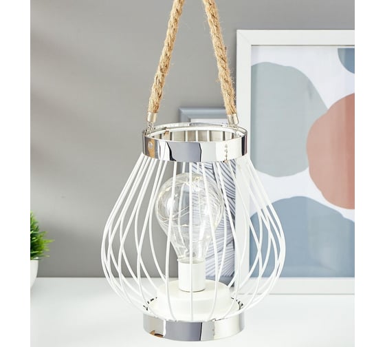 Ночник RISALUX 16121/1 LED от батареек 3ААА белый с серебром 19х19х21 см 5096251