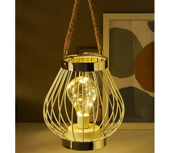 Ночник RISALUX 16121/1 LED от батареек 3ААА белый с серебром 19х19х21 см 5096251