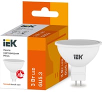 Лампа IEK LED MR16 софит 3Вт 230В 3000К GU5.3 LLE-MR16-3-230-30-GU5