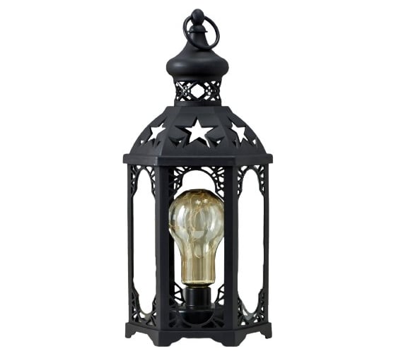 Ночник RISALUX 16171/1BK LED от батареек 3хААА черный 18х16х41 см 5150293 1