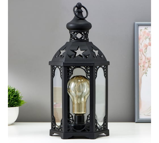 Ночник RISALUX 16171/1BK LED от батареек 3хААА черный 18х16х41 см 5150293