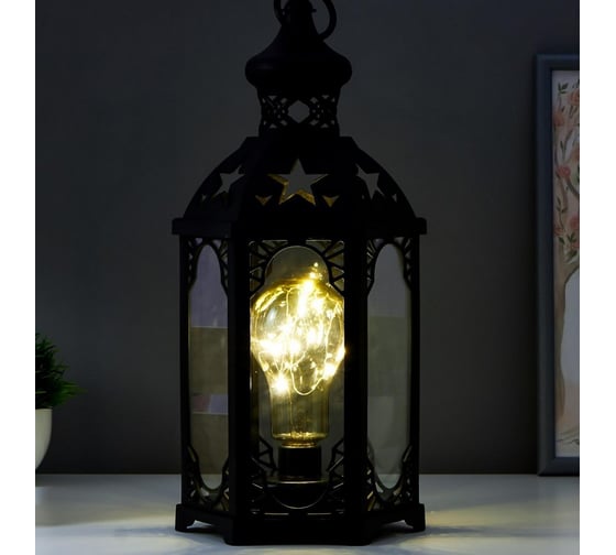 Ночник RISALUX 16171/1BK LED от батареек 3хААА черный 18х16х41 см 5150293