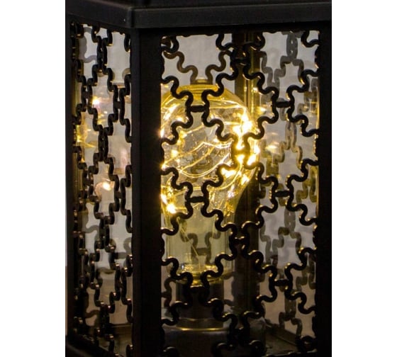 Ночник RISALUX "Домашний фонарь" LED черный 13,5х13,5х39 см. 4304052