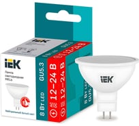 Лампа IEK LED MR16 софит 8Вт 12-24В 4000К GU5.3 LLE-MR16-08-12-24-40-GU5