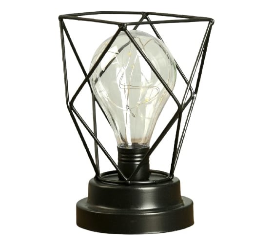 Ночник RISALUX "Квадрат" LED 3AA черный 13х13х16,5 см. 4304058 1