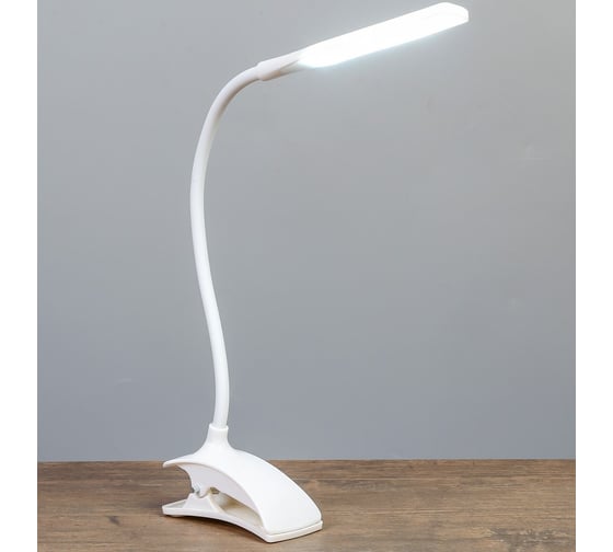 Лампа RISALUX на прищепке "Змейка" 1Вт 14 LED USB белый 9х3,5х42 см 3973187