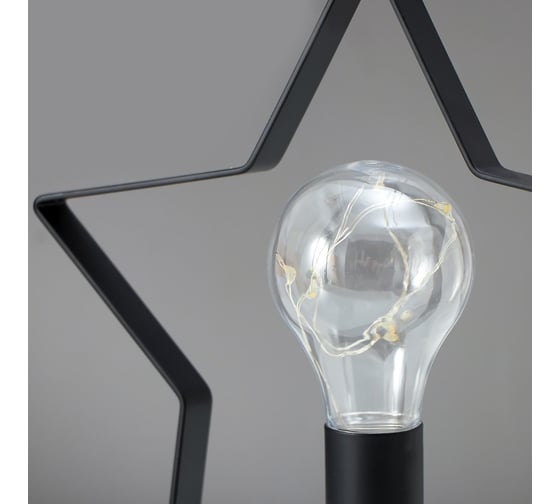 Ночник RISALUX "Звезда" LED от батареек 3ААА черный 8х21х24 см 5150279
