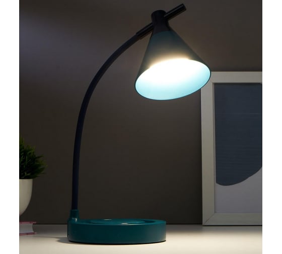 Настольная лампа RISALUX 1667/1GR LED 3Вт 3000-6000К USB АКБ диммер темно-зеленый 12,5х14х37,5 см 5091564