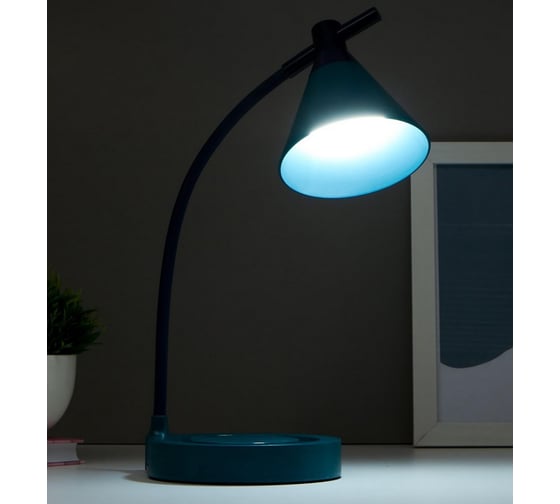 Настольная лампа RISALUX 1667/1GR LED 3Вт 3000-6000К USB АКБ диммер темно-зеленый 12,5х14х37,5 см 5091564