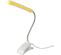 Лампа RISALUX на прищепке "Стиль" желтый 13LED 1,5W провод USB 4x9x31,5 см 2562918