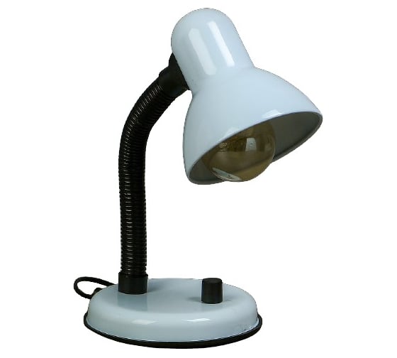 Настольная лампа RISALUX Е27, светорегулятор 220В белая 34х14х14 3723903 1