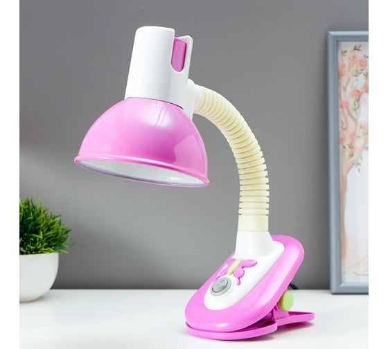 Светильник RISALUX на прищепке "Бабочка" 40W E27 розовый 10x14x40 см 2992984