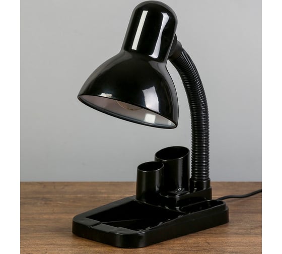 Настольная лампа RISALUX "Мудрец" Е27 40W, 220В черный 18х11,5х33 см 4063990