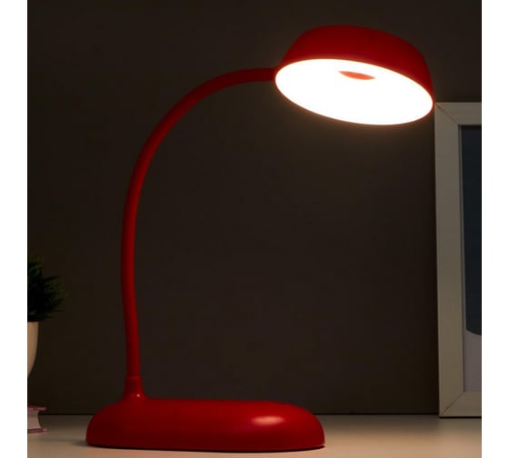 Настольная лампа RISALUX 1674/1RD LED 3Вт USB АКБ красный 11,5х9х42 см 5091595