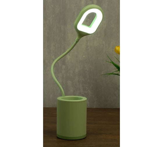 Настольная сенсорная лампа RISALUX 85305/1 24хLED 3Вт 3 режима USB AKB зеленый 8,5х8,5х43 см 4734896