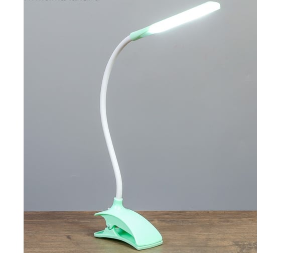 Лампа RISALUX на прищепке "Змейка" 1Вт 14 LED USB зеленый 9х3,5х42 см 3973188