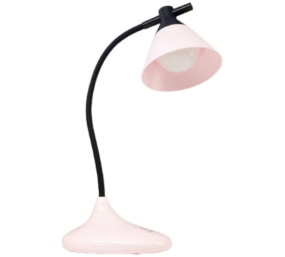 Настольная лампа RISALUX 1678/1PK LED 3Вт 3 режима 3000-6000К USB АКБ черно-розовый 14х11,5х41 см 5091575 1