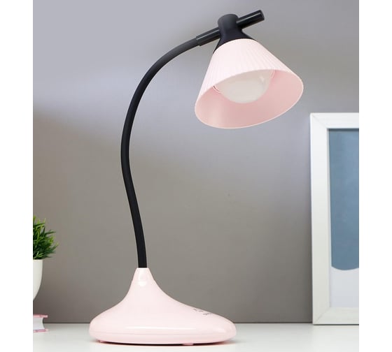 Настольная лампа RISALUX 1678/1PK LED 3Вт 3 режима 3000-6000К USB АКБ черно-розовый 14х11,5х41 см 5091575