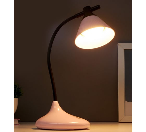Настольная лампа RISALUX 1678/1PK LED 3Вт 3 режима 3000-6000К USB АКБ черно-розовый 14х11,5х41 см 5091575