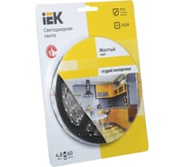 Лента IEK LED 5м блистер LSR-3528Y60-4.8-IP20-12V-eco LSR1-4-060-20-1-05