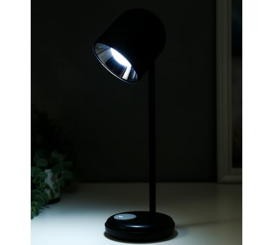 Настольная лампа RISALUX 16045/1BK LED 4Вт 3 режима АКБ USB черный 10,5х10,5х34,5 см 5097740
