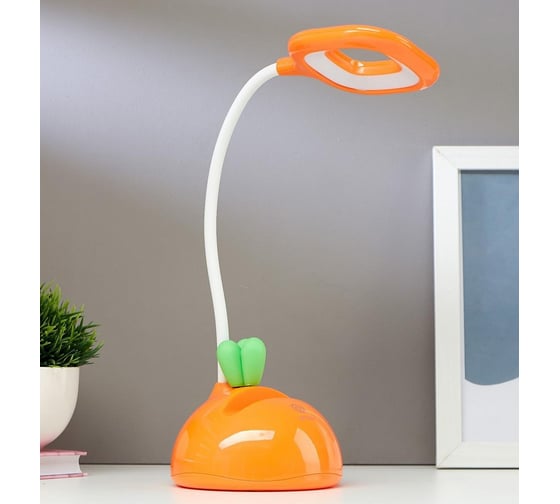 Настольная лампа RISALUX 16086/1 LED 4Вт USB АКБ оранжевый 11х11х41 см 5091593