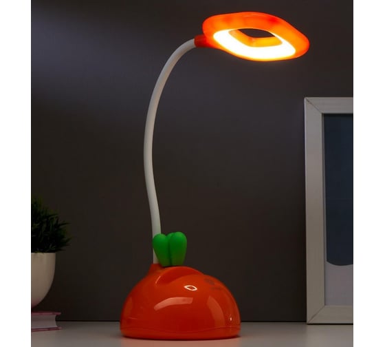 Настольная лампа RISALUX 16086/1 LED 4Вт USB АКБ оранжевый 11х11х41 см 5091593