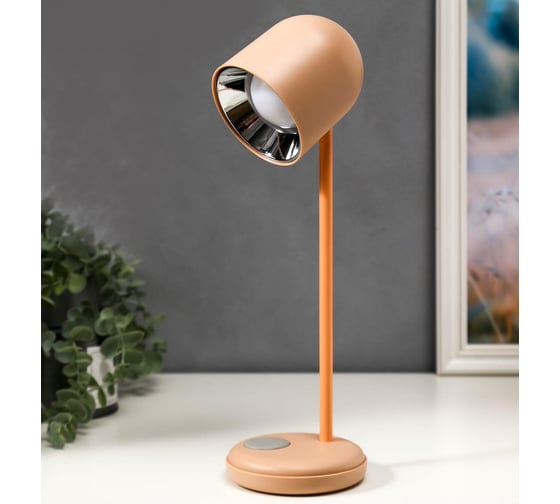 Настольная лампа RISALUX 16045/1PK LED 4Вт 3 режима АКБ USB розовый 10,5х10,5х34,5 см 5097741