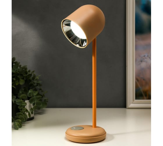 Настольная лампа RISALUX 16045/1PK LED 4Вт 3 режима АКБ USB розовый 10,5х10,5х34,5 см 5097741