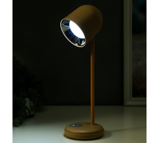 Настольная лампа RISALUX 16045/1PK LED 4Вт 3 режима АКБ USB розовый 10,5х10,5х34,5 см 5097741
