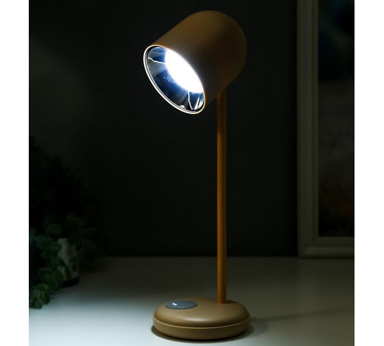 Настольная лампа RISALUX 16045/1PK LED 4Вт 3 режима АКБ USB розовый 10,5х10,5х34,5 см 5097741