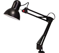Настольная лампа RISALUX Е27, на зажиме 220В черная, h=55 811 739947