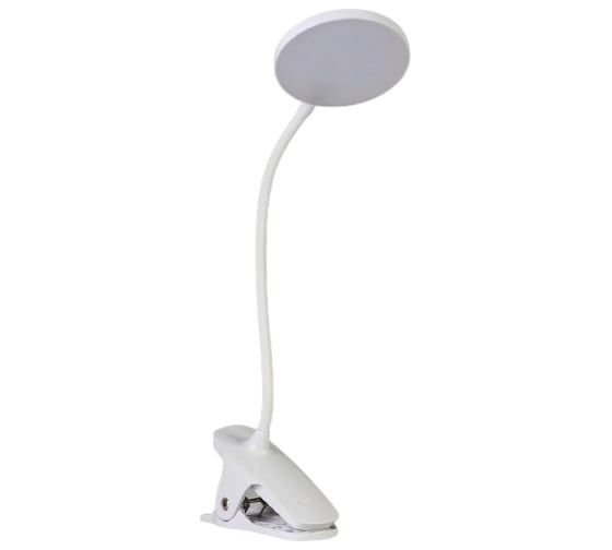 Настольная сенсорная лампа RISALUX 16109/1 LED 4Вт USB АКБ 3000/6000К белый 9,5х12х44 см 5091632 1